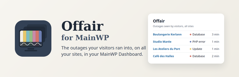 Offair For MainWP Preview Wordpress Plugin - Rating, Reviews, Demo & Download