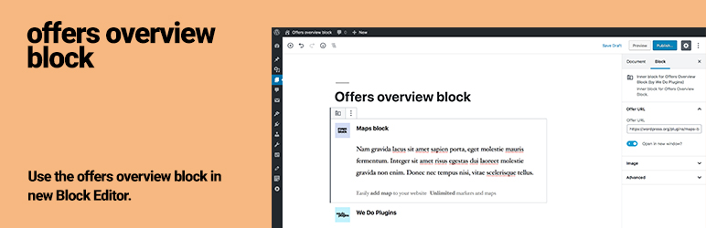 Offers Overview Block Preview Wordpress Plugin - Rating, Reviews, Demo & Download