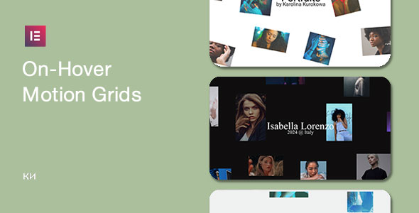 On-Hover Motion Grids For Elementor Preview Wordpress Plugin - Rating, Reviews, Demo & Download