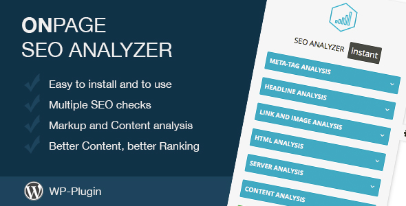 On-Page SEO Analyzer WP-Plugin Preview - Rating, Reviews, Demo & Download