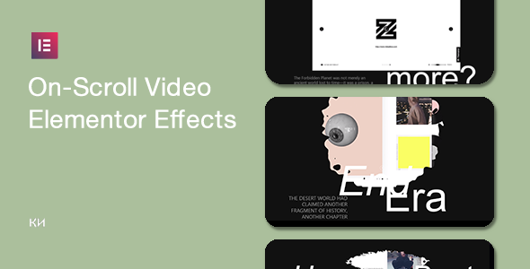 On-Scroll Video Effects For Elementor Preview Wordpress Plugin - Rating, Reviews, Demo & Download
