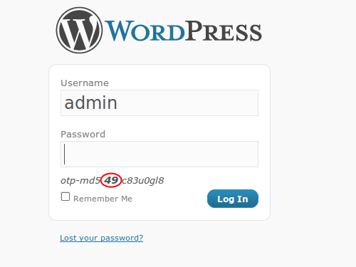 One-Time Password Preview Wordpress Plugin - Rating, Reviews, Demo & Download