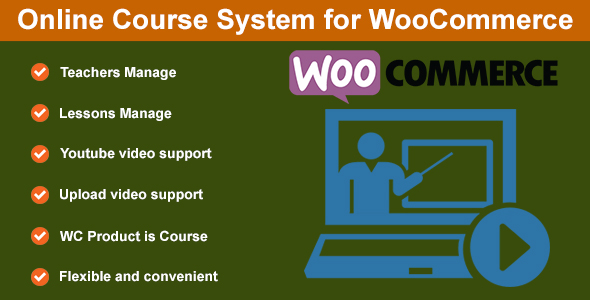 Online Course System For WooCommerce Preview Wordpress Plugin - Rating, Reviews, Demo & Download