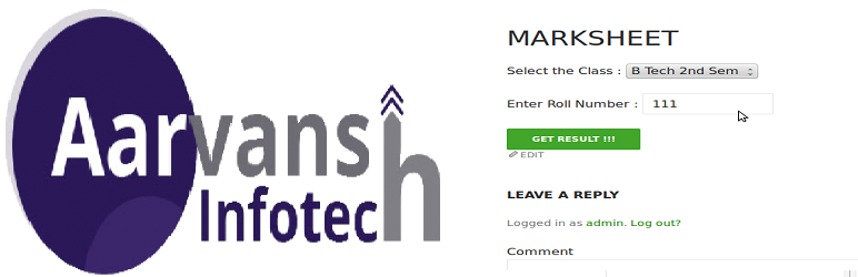 Online Marksheet Creator : EMarksheet Preview Wordpress Plugin - Rating, Reviews, Demo & Download