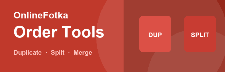 OnlineFotka Split, Merge & Duplicate Orders Preview Wordpress Plugin - Rating, Reviews, Demo & Download