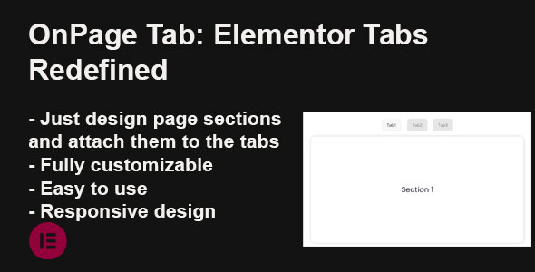 OnPageTab | Turn Elementor Sections Into Tabs Preview Wordpress Plugin - Rating, Reviews, Demo & Download