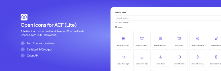 Open Icons For ACF (Lite) Preview Wordpress Plugin - Rating, Reviews, Demo & Download