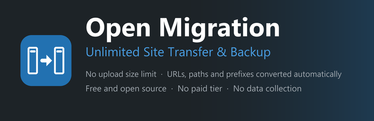 Open Migration – Unlimited Site Transfer & Backup Preview Wordpress Plugin - Rating, Reviews, Demo & Download
