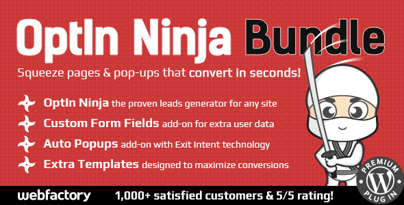 OptIn Ninja Bundle – Powerful Lead Generation System Preview Wordpress Plugin - Rating, Reviews, Demo & Download