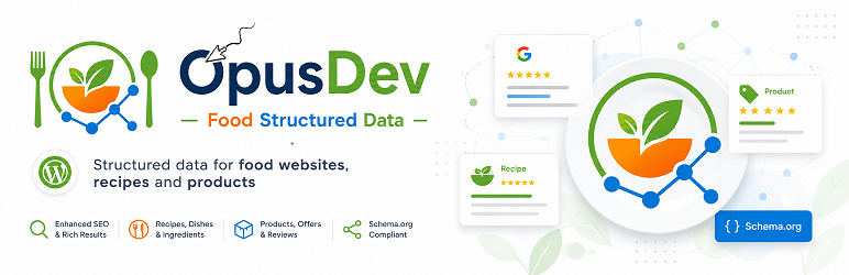 OpusDev Food Structured Data Preview Wordpress Plugin - Rating, Reviews, Demo & Download