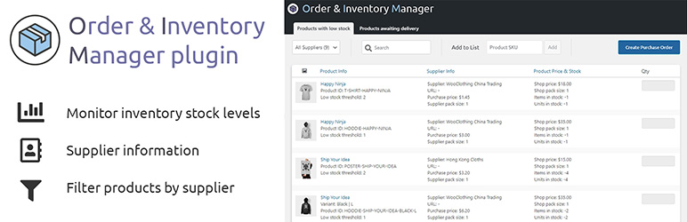 Order And Inventory Manager For WooCommerce Preview Wordpress Plugin - Rating, Reviews, Demo & Download