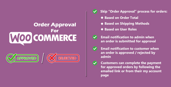 Order Approval For WooCommerce Preview Wordpress Plugin - Rating, Reviews, Demo & Download