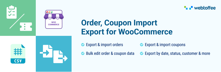 Order Export & Order Import For WooCommerce Preview Wordpress Plugin - Rating, Reviews, Demo & Download