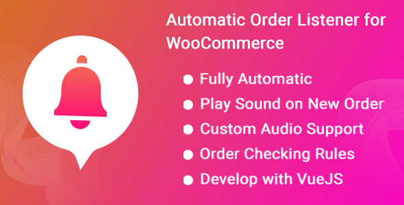 Order Listener For WooCommerce Preview Wordpress Plugin - Rating, Reviews, Demo & Download