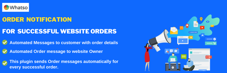 Order Notification By Whatso Preview Wordpress Plugin - Rating, Reviews, Demo & Download