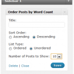 Order Posts By Word Count