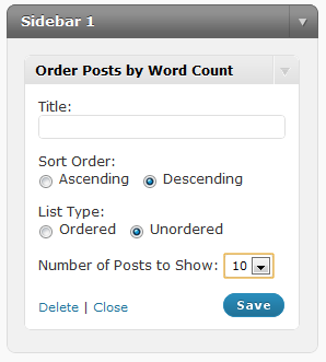 Order Posts By Word Count Preview Wordpress Plugin - Rating, Reviews, Demo & Download