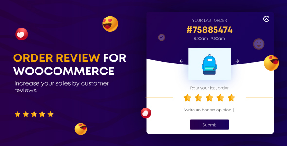 Order Reviews For WooCommerce Preview Wordpress Plugin - Rating, Reviews, Demo & Download