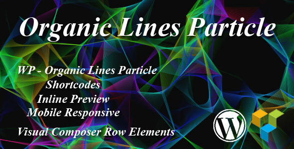 Organic Lines Particle Preview Wordpress Plugin - Rating, Reviews, Demo & Download