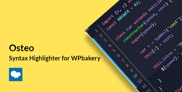 Osteo Syntax Highlighter For WPbakery Preview Wordpress Plugin - Rating, Reviews, Demo & Download