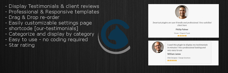 Our Testimonials Showcase Preview Wordpress Plugin - Rating, Reviews, Demo & Download