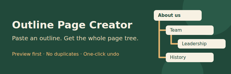 Outline Page Creator Preview Wordpress Plugin - Rating, Reviews, Demo & Download