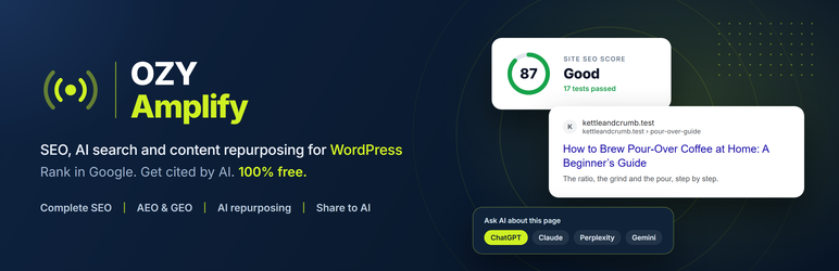 OZY Amplify Preview Wordpress Plugin - Rating, Reviews, Demo & Download