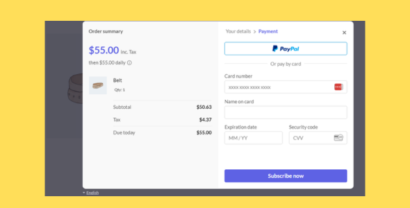 Paddle Checkout For WooCommerce Preview Wordpress Plugin - Rating, Reviews, Demo & Download