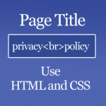 Page Title Customizer For Twenty Series