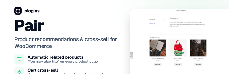 Pair – Product Recommendations For WooCommerce Preview Wordpress Plugin - Rating, Reviews, Demo & Download