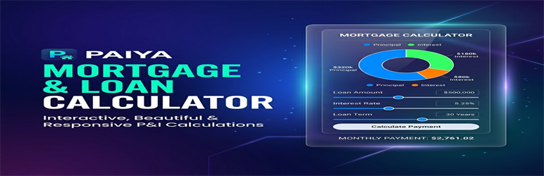Paiya Mortgage & Loan Calculator Preview Wordpress Plugin - Rating, Reviews, Demo & Download