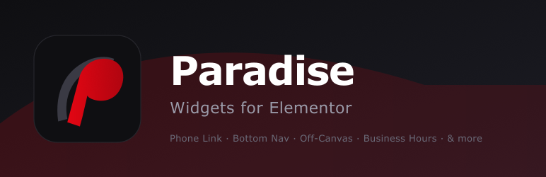 Paradise Widgets For Elementor Preview Wordpress Plugin - Rating, Reviews, Demo & Download