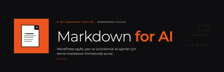 Paradoks Markdown For AI Preview Wordpress Plugin - Rating, Reviews, Demo & Download