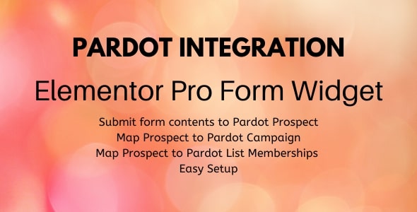 Pardot Integration – Elementor Pro Form Widget Preview Wordpress Plugin - Rating, Reviews, Demo & Download
