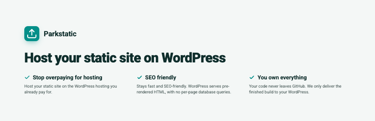 Parkstatic Preview Wordpress Plugin - Rating, Reviews, Demo & Download
