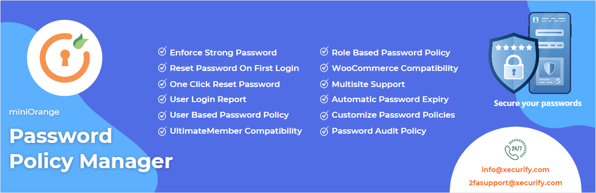 Password Policy Manager | Password Manager Preview Wordpress Plugin - Rating, Reviews, Demo & Download