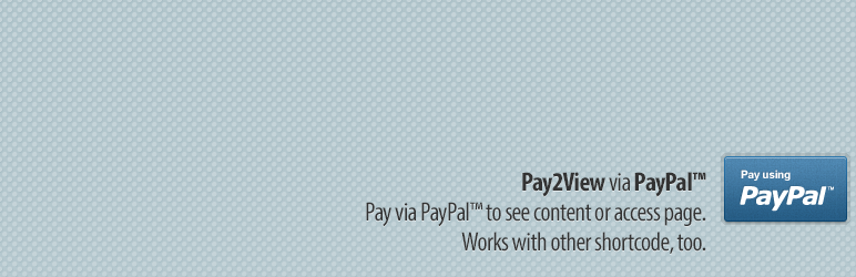 Pay2View Preview Wordpress Plugin - Rating, Reviews, Demo & Download