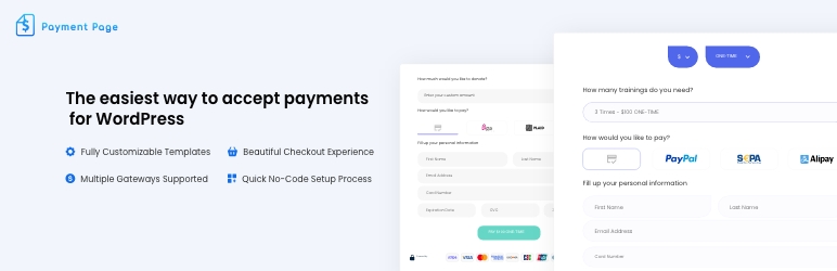 Payment Page | Best Payment Plugin For Stripe & PayPal Preview - Rating, Reviews, Demo & Download