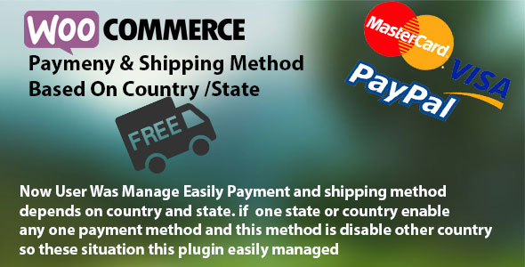 Payment & Shipping Method Based On Country / State Preview Wordpress Plugin - Rating, Reviews, Demo & Download