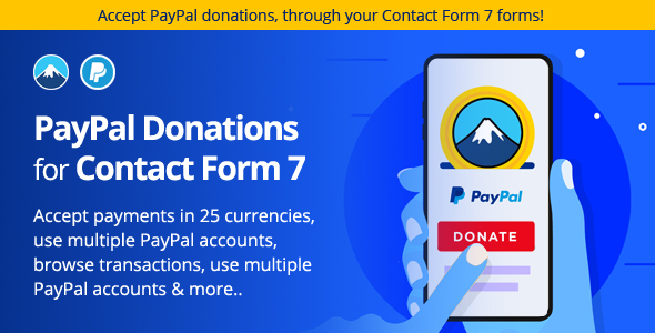 PayPal Donation Plugin For Contact Form 7 – Accept Charity Payments And Donations Through CF7 Preview - Rating, Reviews, Demo & Download