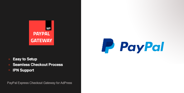 PayPal Express Checkout Gateway – AdPress Addon Preview Wordpress Plugin - Rating, Reviews, Demo & Download
