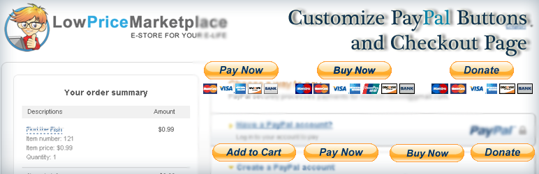 PayPal Pay Now, Buy Now, Donation And Cart Buttons Shortcode Preview Wordpress Plugin - Rating, Reviews, Demo & Download