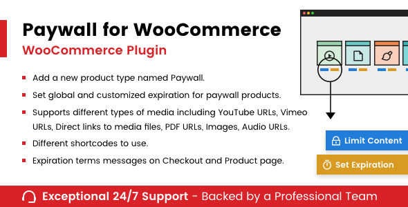 Paywall For WooCommerce Preview Wordpress Plugin - Rating, Reviews, Demo & Download
