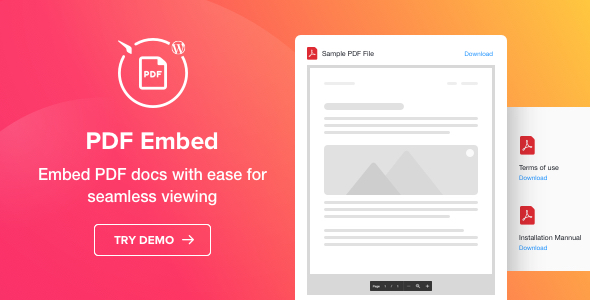 PDF Embed – WordPress PDF Viewer Plugin Preview - Rating, Reviews, Demo & Download