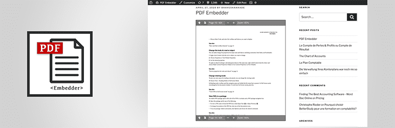 PDF Embedder Preview Wordpress Plugin - Rating, Reviews, Demo & Download