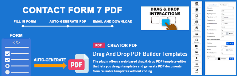 PDF For Contact Form 7 Preview Wordpress Plugin - Rating, Reviews, Demo & Download