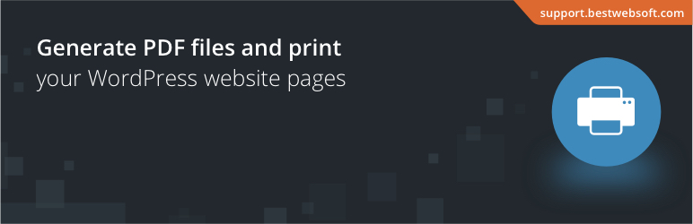 PDF & Print By BestWebSoft – WordPress Posts And Pages PDF Generator Plugin Preview - Rating, Reviews, Demo & Download
