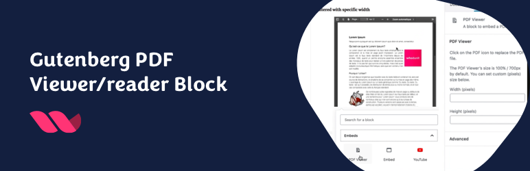 PDF Viewer Block For Gutenberg Preview Wordpress Plugin - Rating, Reviews, Demo & Download