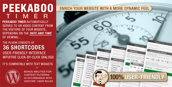 Peekaboo Timer Preview Wordpress Plugin - Rating, Reviews, Demo & Download