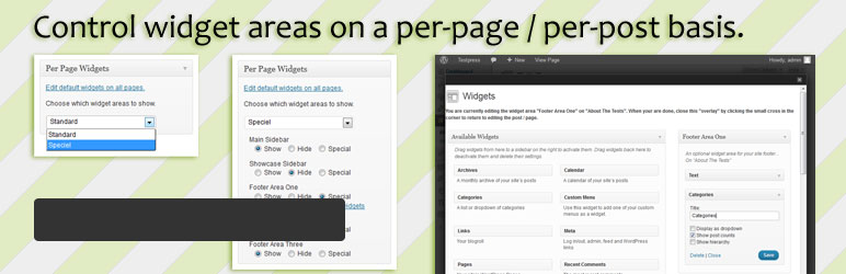 Per Page Widgets Preview Wordpress Plugin - Rating, Reviews, Demo & Download